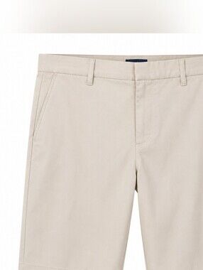 Zachary Prell Tan Chino Shorts Men's Sz 34 Flat Front Casual Lightweight Stretch